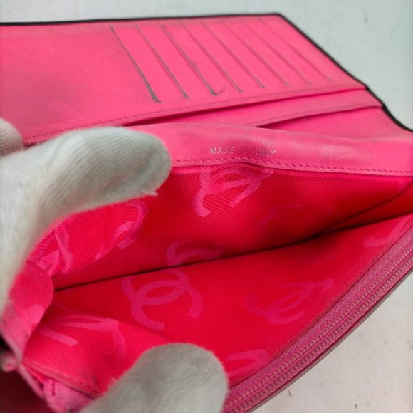 Auth Chanel Matelasse Long Wallet Lamb #15756C10 - Picture 5 of 9